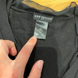 Ann Taylor Sheer Black cardigan xsmall